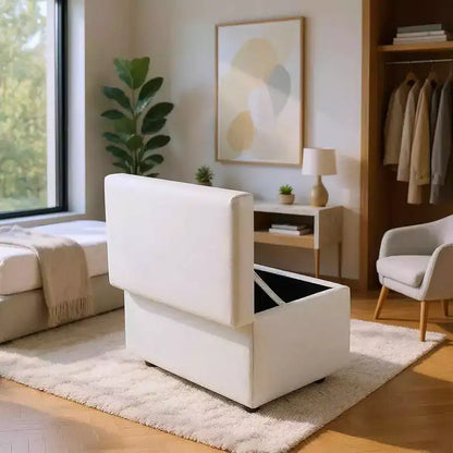 MAYEERTY Multi-Functional Storage Stool, Seating & Storage in One, Living Room Entryway