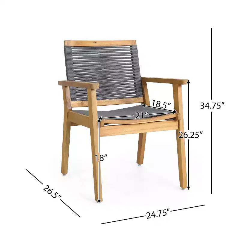 MAYEERTY, sedie da pranzo da esterno (2 pezzi) dal design ergonomico e facile montaggio per giardino o balcone