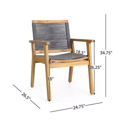 MAYEERTY, sedie da pranzo da esterno (2 pezzi) dal design ergonomico e facile montaggio per giardino o balcone