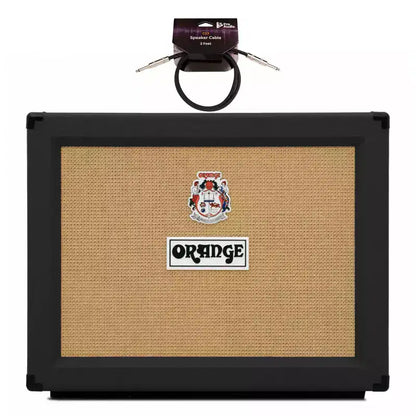 Orange PPC212OB 120W Open Back Cabinet (Black) with 3ft Speaker Cable (2 Items)