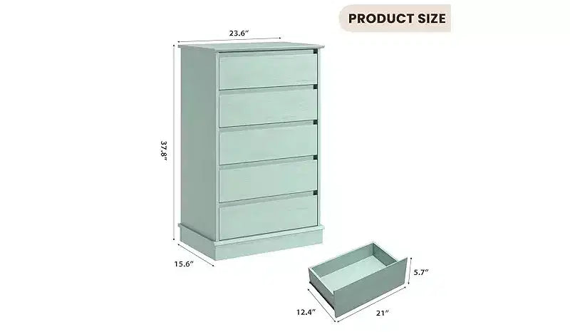 5 Drawer Dressers,Chest of Drawers with Deep Drawers,Large Double Dresser for Closet with Wide Top,Tall Wooden Dresser for Living Room, Bedroom