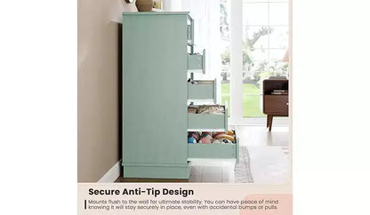 5 Drawer Dressers,Chest of Drawers with Deep Drawers,Large Double Dresser for Closet with Wide Top,Tall Wooden Dresser for Living Room, Bedroom