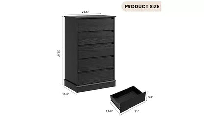 5 Drawer Dressers,Chest of Drawers with Deep Drawers,Large Double Dresser for Closet with Wide Top,Tall Wooden Dresser for Living Room, Bedroom