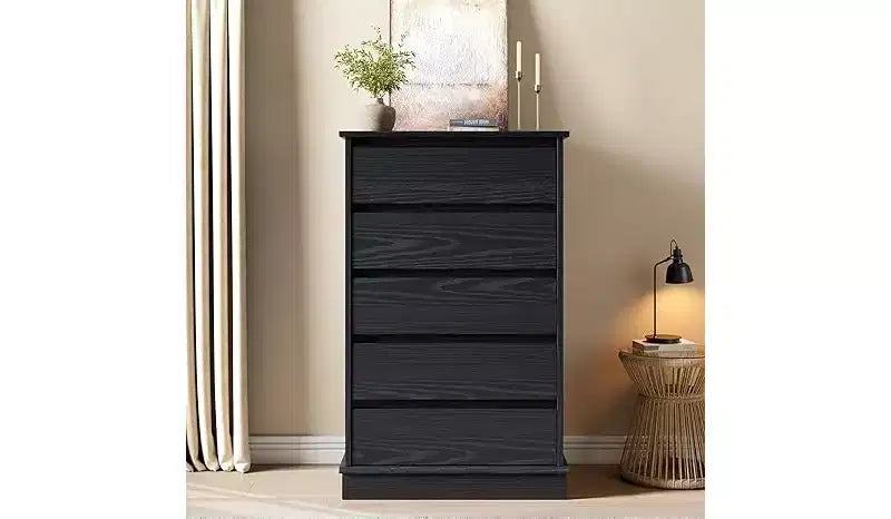 5 Drawer Dressers,Chest of Drawers with Deep Drawers,Large Double Dresser for Closet with Wide Top,Tall Wooden Dresser for Living Room, Bedroom