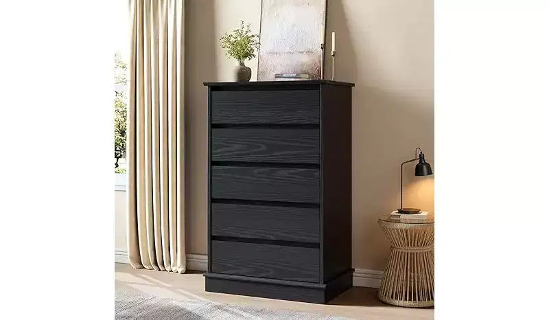 5 Drawer Dressers,Chest of Drawers with Deep Drawers,Large Double Dresser for Closet with Wide Top,Tall Wooden Dresser for Living Room, Bedroom