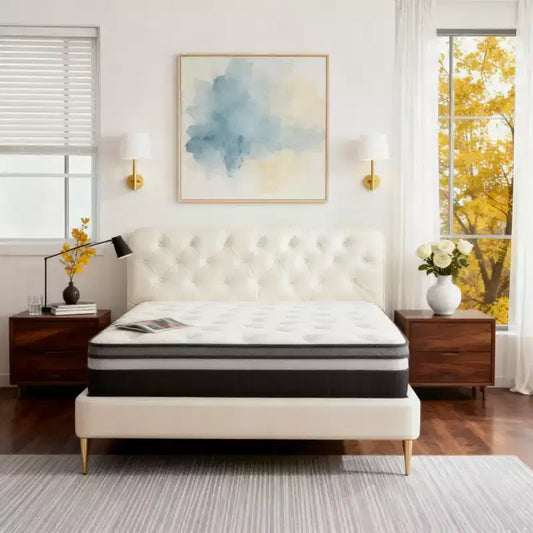 14 Inch Queen Mattress in a box Hybrid Gel Memory Foam Medium Firm,CertiPUR-US Certified, White