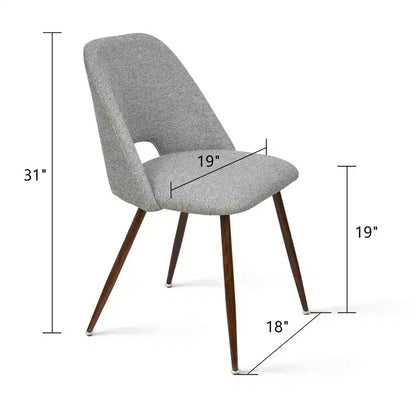 Panipeachy Set di 8 Sedie da Pranzo, Sedie Laterali Moderne Imbottite in Tessuto con Gambe in Metallo Finitura Noce