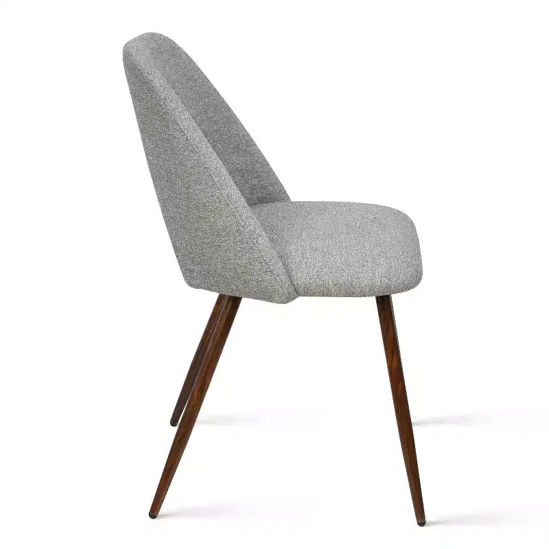 Panipeachy Set di 8 Sedie da Pranzo, Sedie Laterali Moderne Imbottite in Tessuto con Gambe in Metallo Finitura Noce