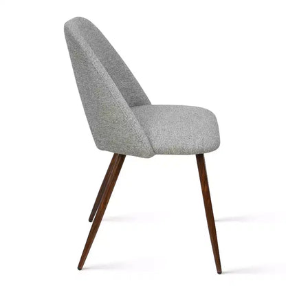 Panipeachy Set di 8 Sedie da Pranzo, Sedie Laterali Moderne Imbottite in Tessuto con Gambe in Metallo Finitura Noce