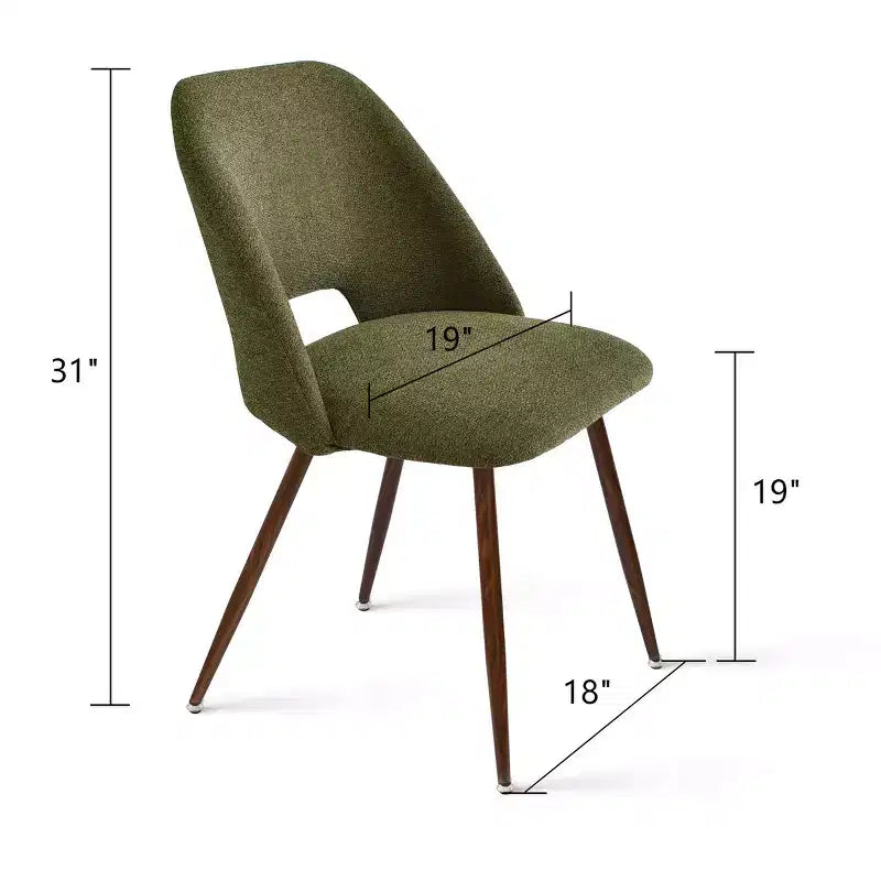 Panipeachy Set di 8 Sedie da Pranzo, Sedie Laterali Moderne Imbottite in Tessuto con Gambe in Metallo Finitura Noce