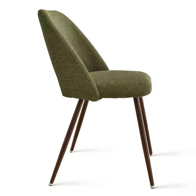Panipeachy Set di 8 Sedie da Pranzo, Sedie Laterali Moderne Imbottite in Tessuto con Gambe in Metallo Finitura Noce