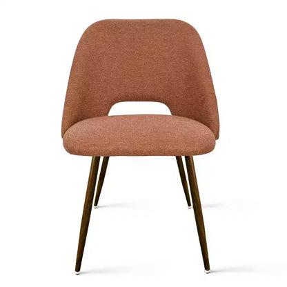 Panipeachy Set di 8 Sedie da Pranzo, Sedie Laterali Moderne Imbottite in Tessuto con Gambe in Metallo Finitura Noce