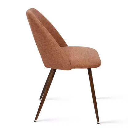 Panipeachy Set di 8 Sedie da Pranzo, Sedie Laterali Moderne Imbottite in Tessuto con Gambe in Metallo Finitura Noce