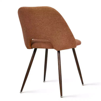 Panipeachy Set di 8 Sedie da Pranzo, Sedie Laterali Moderne Imbottite in Tessuto con Gambe in Metallo Finitura Noce