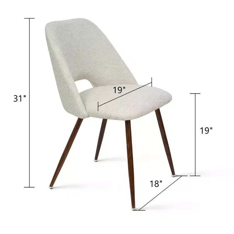 Panipeachy Set di 8 Sedie da Pranzo, Sedie Laterali Moderne Imbottite in Tessuto con Gambe in Metallo Finitura Noce