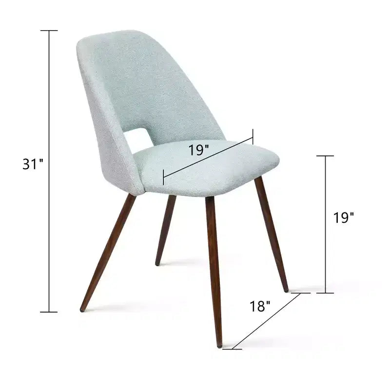 Panipeachy Set di 8 Sedie da Pranzo, Sedie Laterali Moderne Imbottite in Tessuto con Gambe in Metallo Finitura Noce