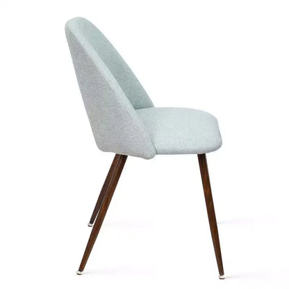 Panipeachy Set di 8 Sedie da Pranzo, Sedie Laterali Moderne Imbottite in Tessuto con Gambe in Metallo Finitura Noce