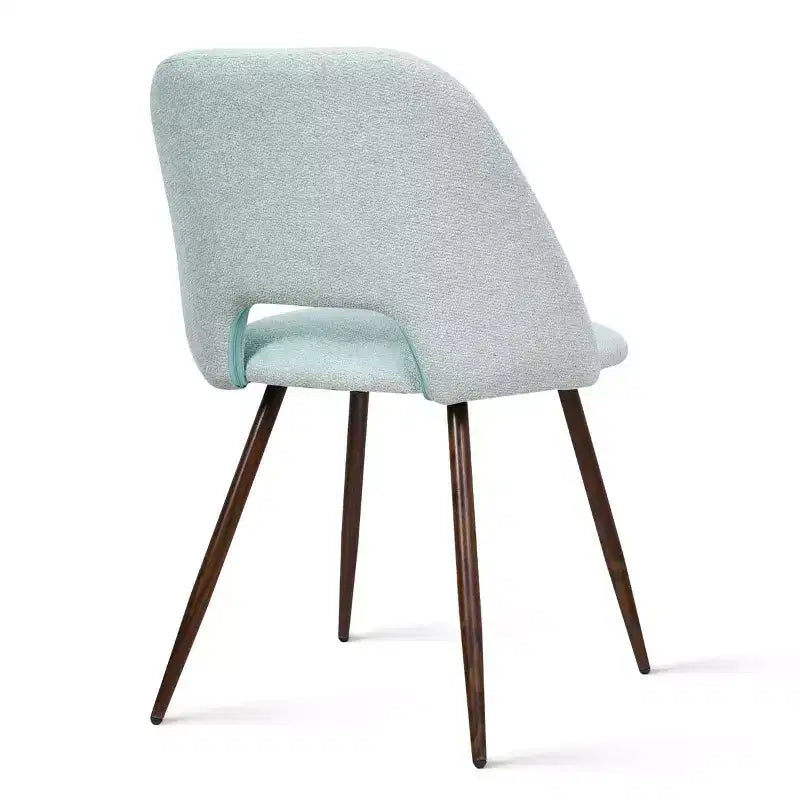 Panipeachy Set di 8 Sedie da Pranzo, Sedie Laterali Moderne Imbottite in Tessuto con Gambe in Metallo Finitura Noce