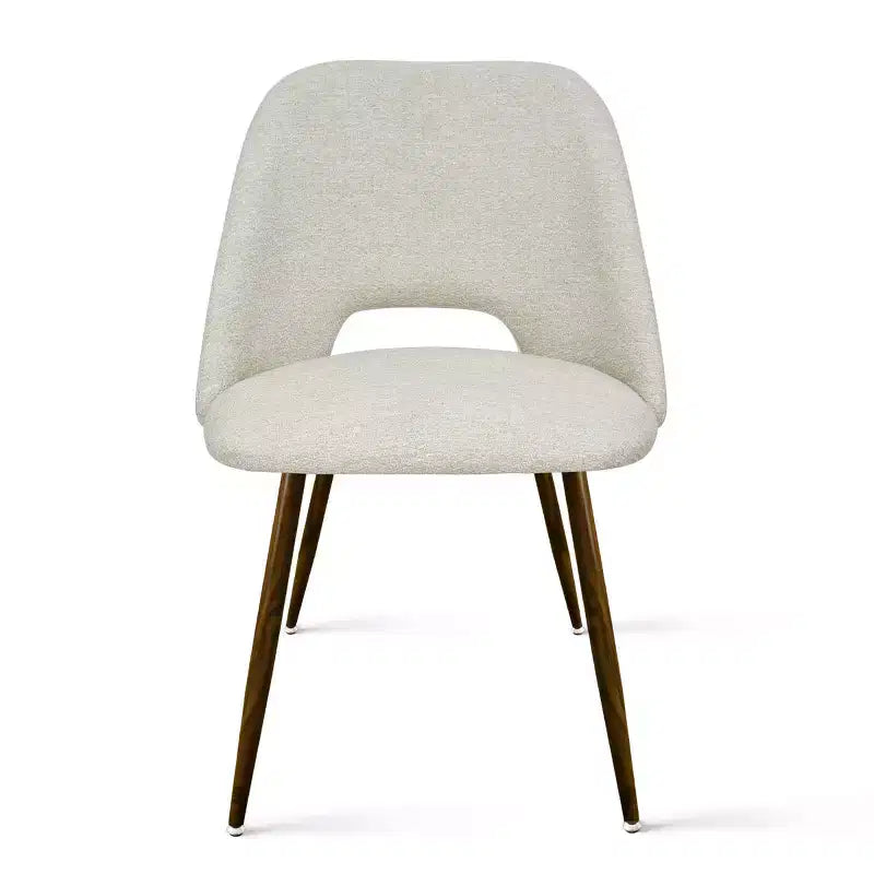 Panipeachy Set di 8 Sedie da Pranzo, Sedie Laterali Moderne Imbottite in Tessuto con Gambe in Metallo Finitura Noce
