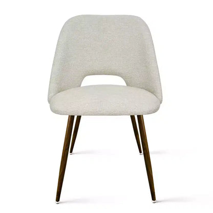 Panipeachy Set di 8 Sedie da Pranzo, Sedie Laterali Moderne Imbottite in Tessuto con Gambe in Metallo Finitura Noce