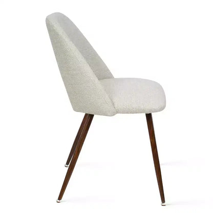 Panipeachy Set di 8 Sedie da Pranzo, Sedie Laterali Moderne Imbottite in Tessuto con Gambe in Metallo Finitura Noce