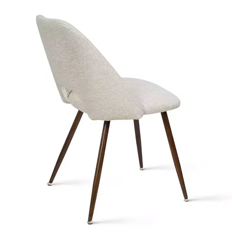 Panipeachy Set di 8 Sedie da Pranzo, Sedie Laterali Moderne Imbottite in Tessuto con Gambe in Metallo Finitura Noce