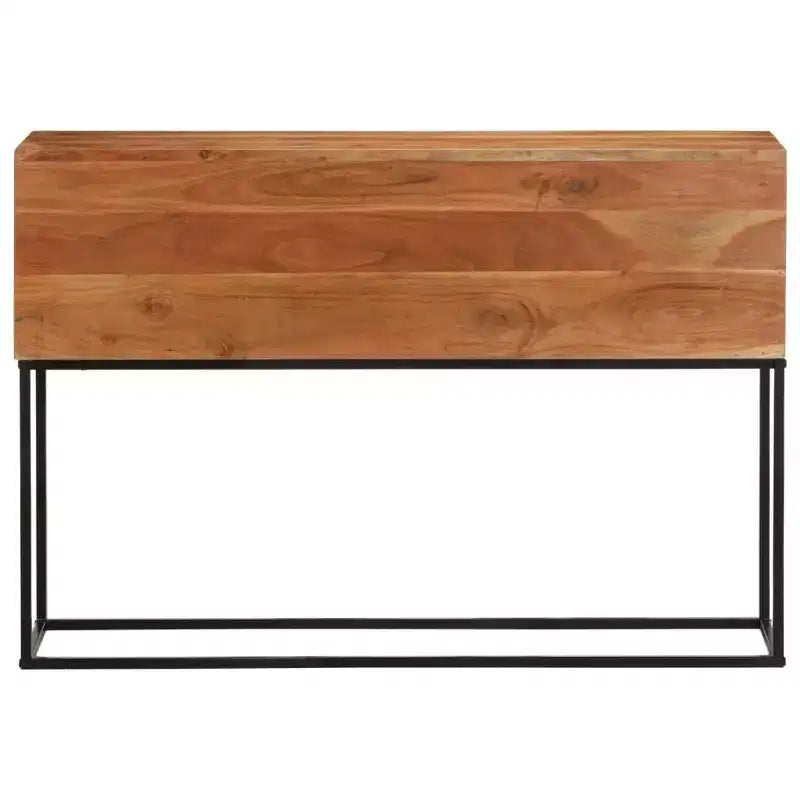 vidaXL Console Table 43.3x11.8x29.5 Solid Wood Acacia and Iron