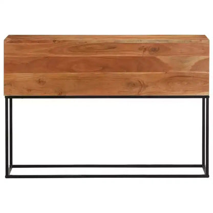 vidaXL Console Table 43.3x11.8x29.5 Solid Wood Acacia and Iron