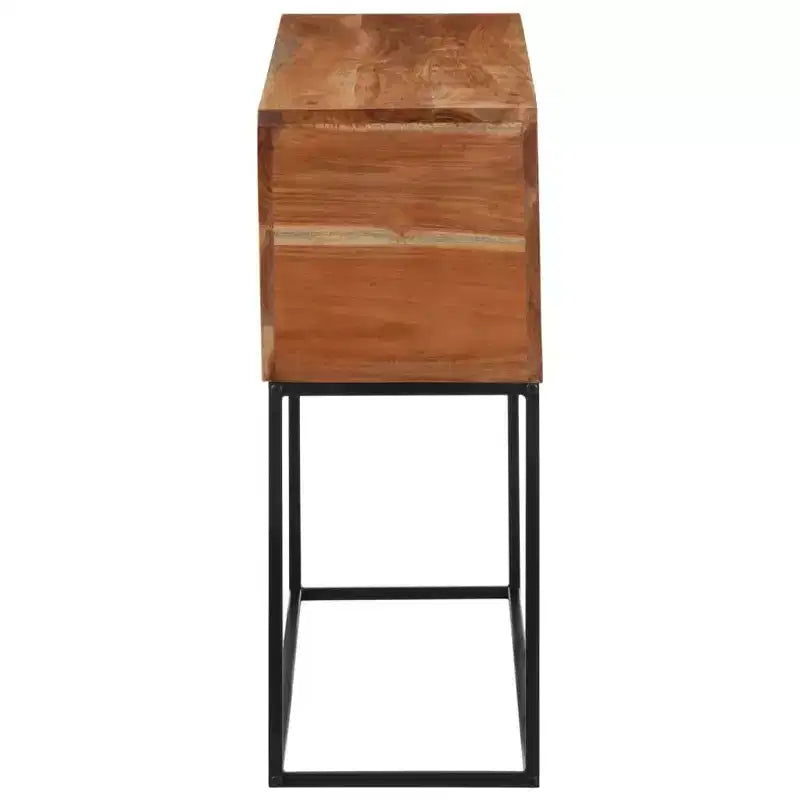 vidaXL Console Table 43.3x11.8x29.5 Solid Wood Acacia and Iron