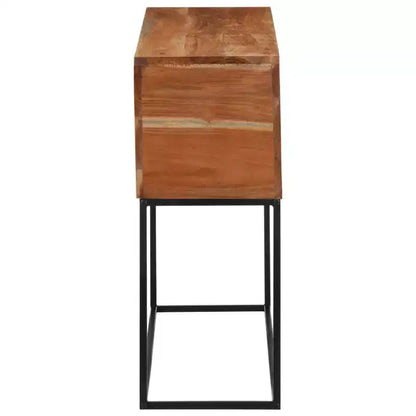 vidaXL Console Table 43.3x11.8x29.5 Solid Wood Acacia and Iron