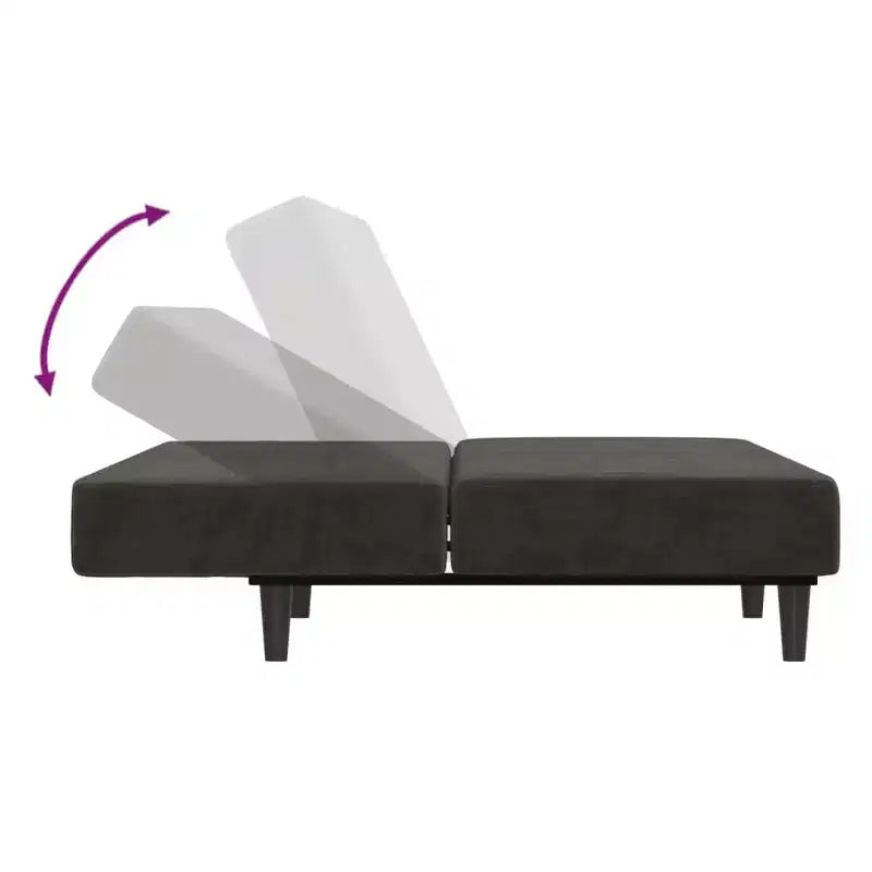 vidaXL 2-Seater Sofa Bed Accent Upholstered Loveseat Sleeper Couch Velvet