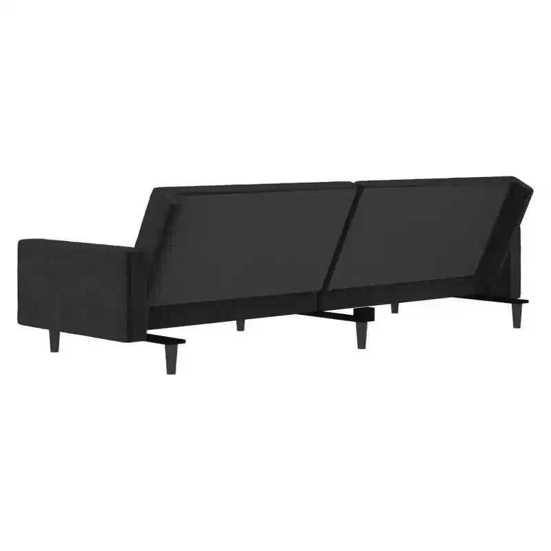vidaXL 2-Seater Sofa Bed Accent Upholstered Loveseat Sleeper Couch Velvet