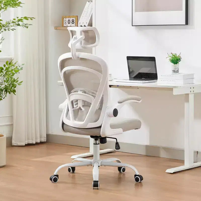 Sedia da ufficio ergonomica, sedia da scrivania per computer con schienale alto, altezza regolabile e braccioli ribaltabili, sedia da gaming in rete confortevole per l'home office