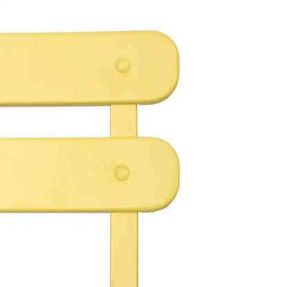 1 set of metal 3-piece set of terrace pub balcony metal chairs and tables yellow