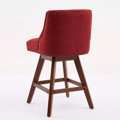 Zeus & Ruta Upholstered Swivel Barstools Set of 2 with 26 Counter Height