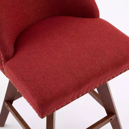 Zeus & Ruta Upholstered Swivel Barstools Set of 2 with 26 Counter Height