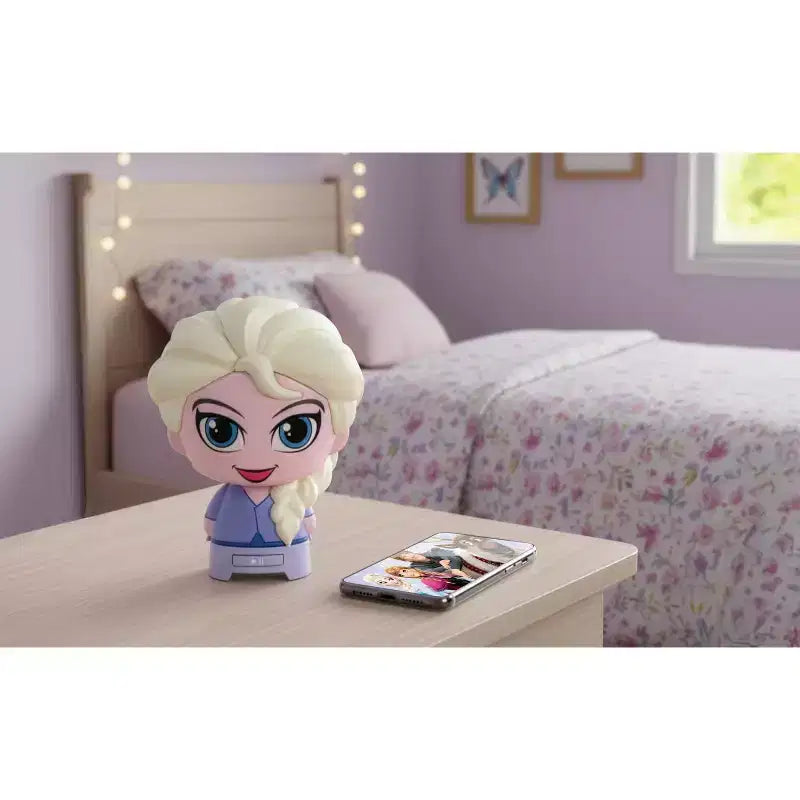 eKids Disney Frozen Speaker Bluetooth, Portatile e Ricaricabile Wireless Elsa (Di-B76EL)