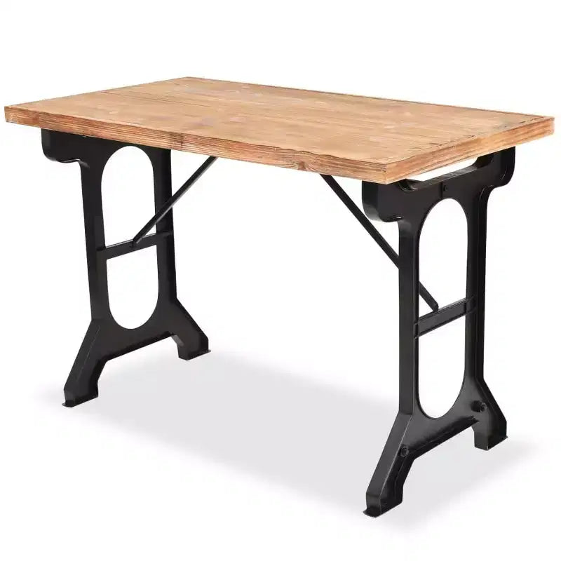 vidaXL Dining Table Solid Fir Wood Top 48x25.6x32.3