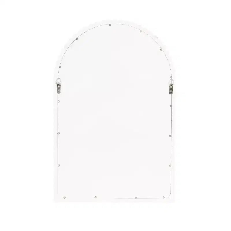 Specchio ad arco in legno Scallia Kate and Laurel, bianco, 20x30