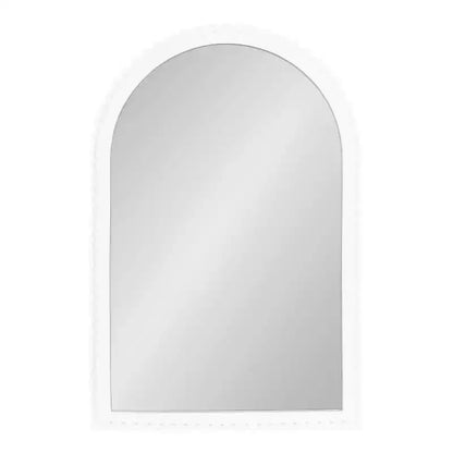 Specchio ad arco in legno Scallia Kate and Laurel, bianco, 20x30