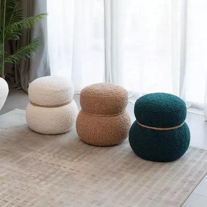 TUYOHW 17.3 Chic Snowman Stool, Sgabello Carino Poggiapiedi, Pouf d'accento per Soggiorno, Poggiapiedi in Broccato con Capacità di 150 libbre