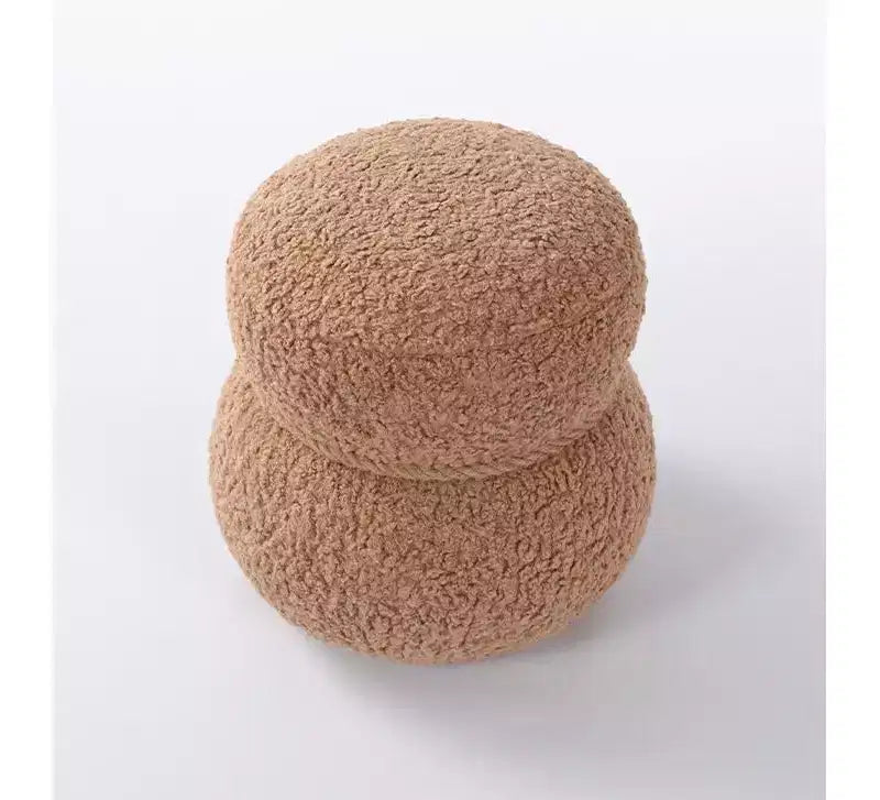 TUYOHW 17.3 Chic Snowman Stool, Sgabello Carino Poggiapiedi, Pouf d'accento per Soggiorno, Poggiapiedi in Broccato con Capacità di 150 libbre