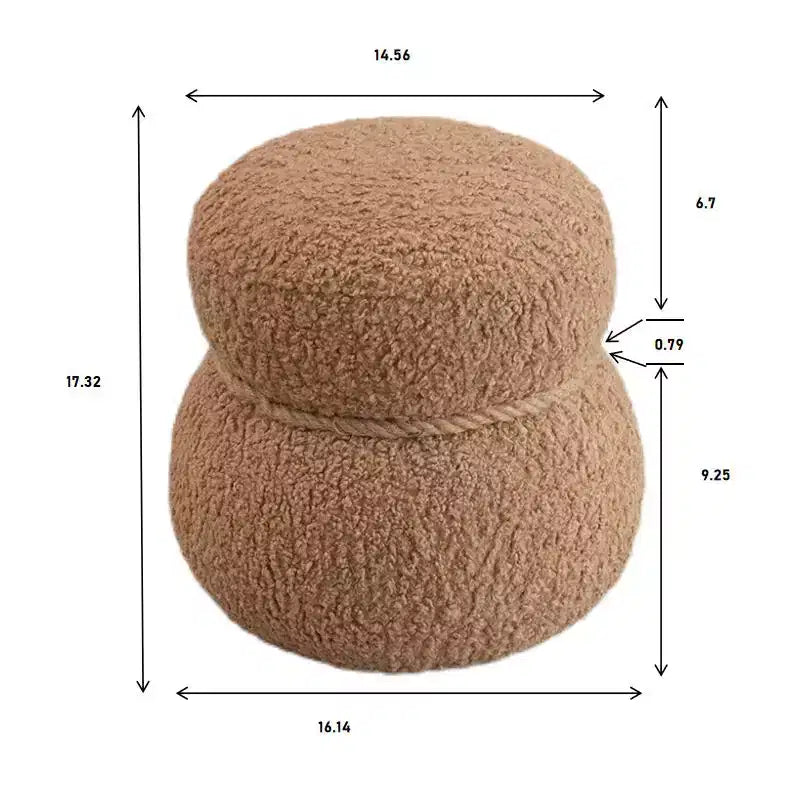 TUYOHW 17.3 Chic Snowman Stool, Sgabello Carino Poggiapiedi, Pouf d'accento per Soggiorno, Poggiapiedi in Broccato con Capacità di 150 libbre