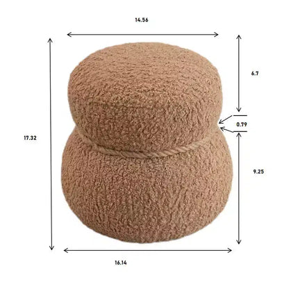 TUYOHW 17.3 Chic Snowman Stool, Sgabello Carino Poggiapiedi, Pouf d'accento per Soggiorno, Poggiapiedi in Broccato con Capacità di 150 libbre