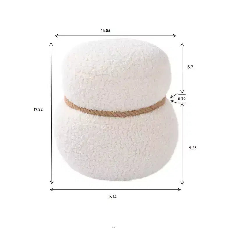 TUYOHW 17.3 Chic Snowman Stool, Sgabello Carino Poggiapiedi, Pouf d'accento per Soggiorno, Poggiapiedi in Broccato con Capacità di 150 libbre