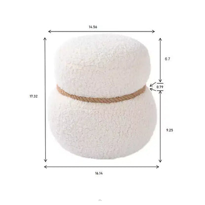 TUYOHW 17.3 Chic Snowman Stool, Sgabello Carino Poggiapiedi, Pouf d'accento per Soggiorno, Poggiapiedi in Broccato con Capacità di 150 libbre