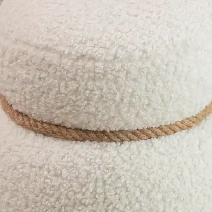 TUYOHW 17.3 Chic Snowman Stool, Sgabello Carino Poggiapiedi, Pouf d'accento per Soggiorno, Poggiapiedi in Broccato con Capacità di 150 libbre