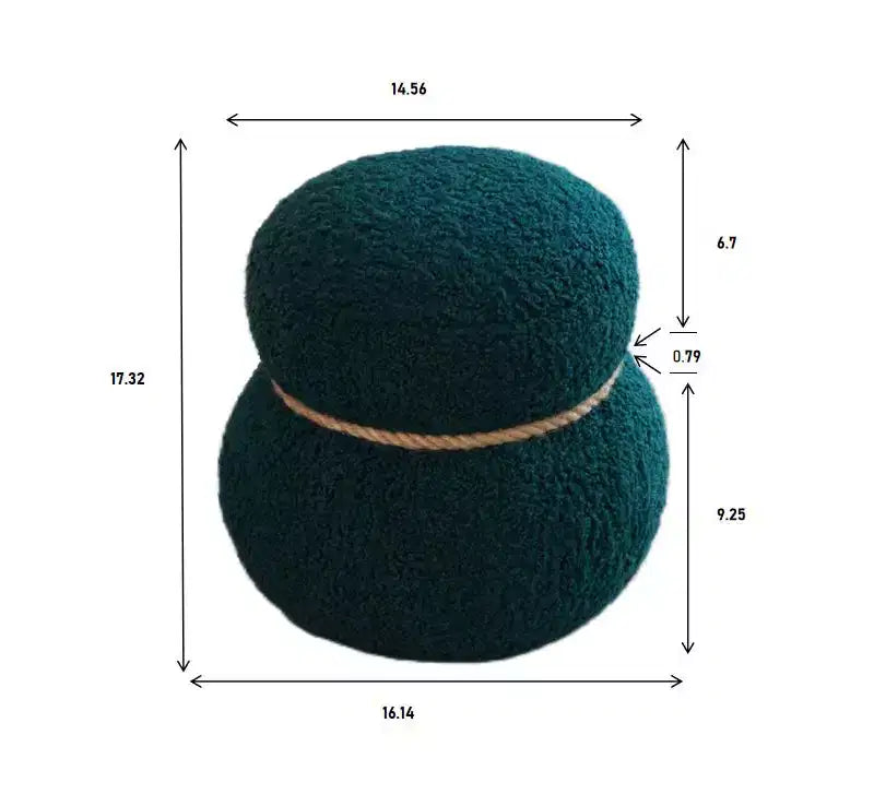 TUYOHW 17.3 Chic Snowman Stool, Sgabello Carino Poggiapiedi, Pouf d'accento per Soggiorno, Poggiapiedi in Broccato con Capacità di 150 libbre