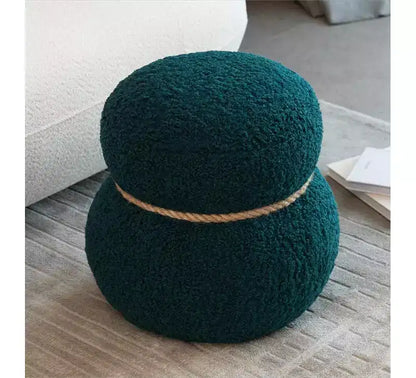 TUYOHW 17.3 Chic Snowman Stool, Sgabello Carino Poggiapiedi, Pouf d'accento per Soggiorno, Poggiapiedi in Broccato con Capacità di 150 libbre