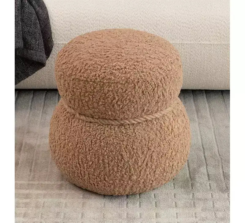 TUYOHW 17.3 Chic Snowman Stool, Sgabello Carino Poggiapiedi, Pouf d'accento per Soggiorno, Poggiapiedi in Broccato con Capacità di 150 libbre